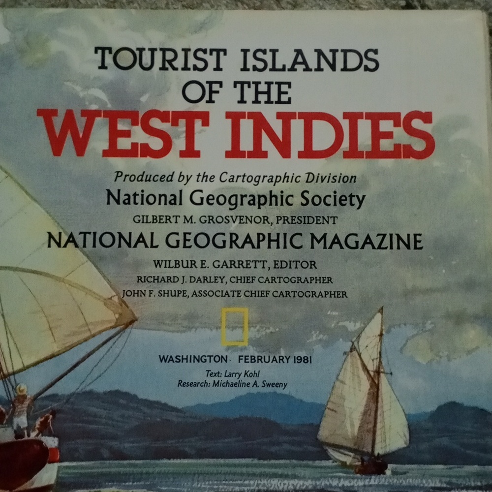 National Geographic West Indies Adventure Book with Red and Blue Accents